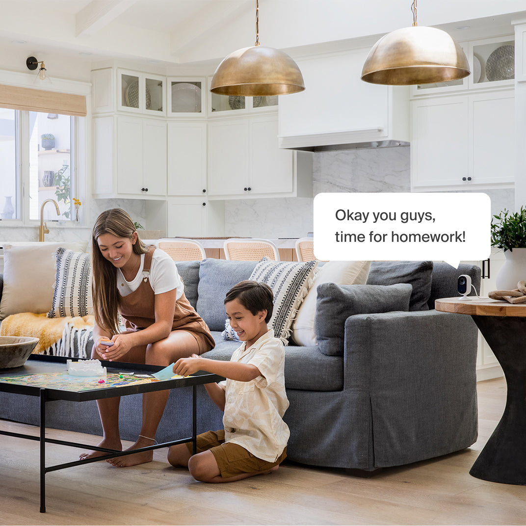 Talk and listen clearly with noise-canceling 2-Way Audio.